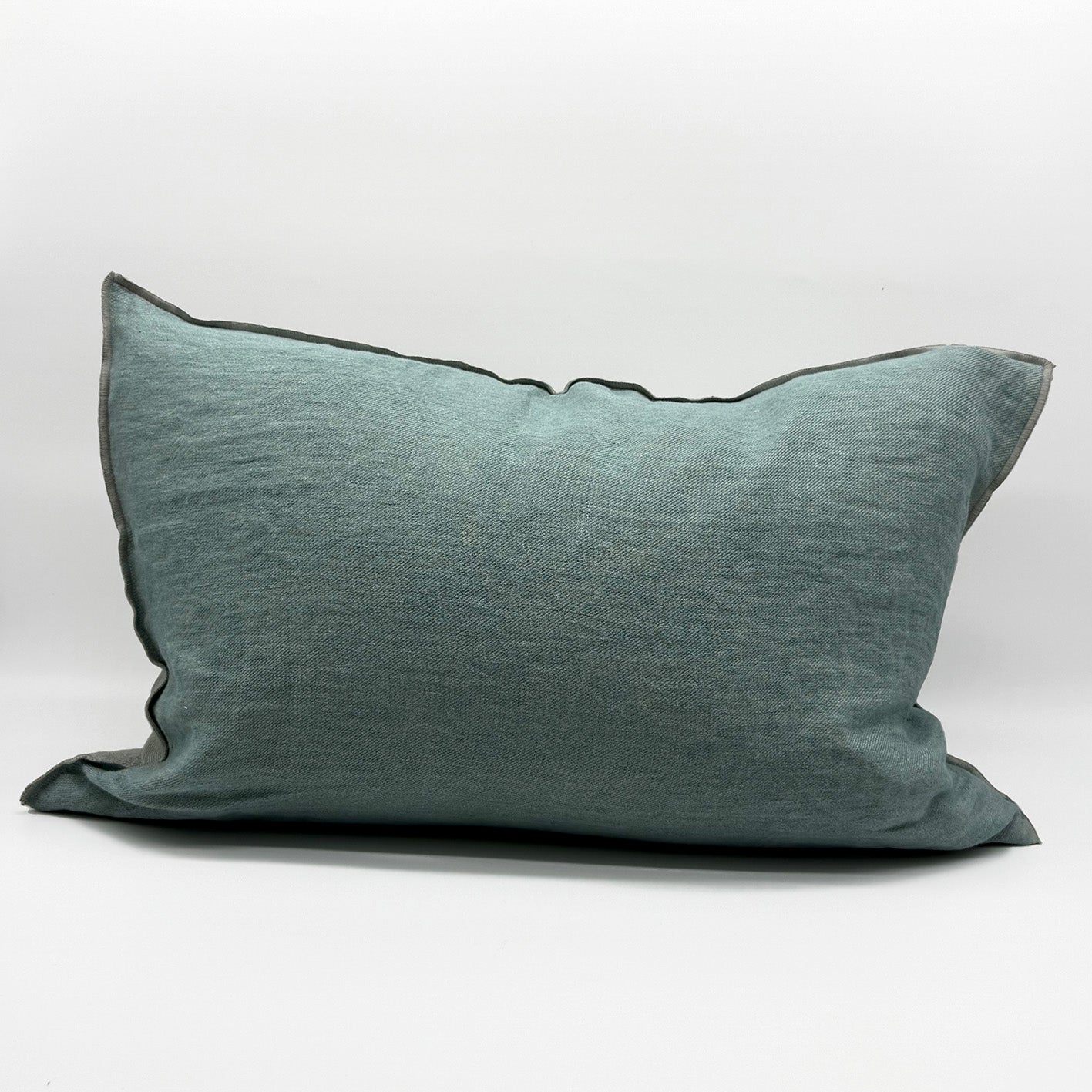 Crumpled Washed Linen Aqua
