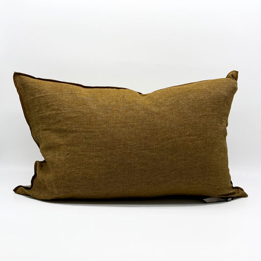 Crumpled Washed Linen Havane
